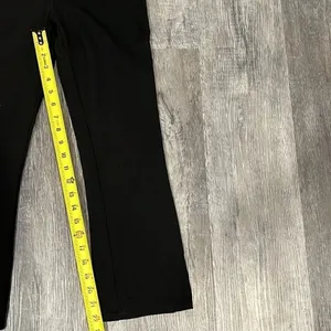 Lysse black stretch dress cropped pants with small side ankle slit hem - S thumbnail 7