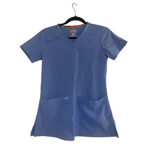 Dickies EDS Essentials Women's V-Neck Ciel Sz XXS Top thumbnail 4