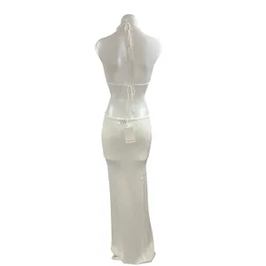NEW Peppermayo White Sleeveless Cut Out Summer Beach Maxi Tank Sheath Dress S/M thumbnail 3