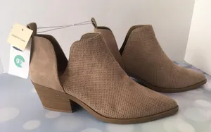 Taupe Ankle Boots, Size 9 1/2 Tan thumbnail 1