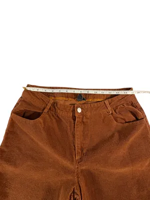 Windsor Brown Corduroy Flare Pants Womens L Bell Bottom 70s Y2K Boho thumbnail 5