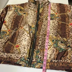 Vintage animal print 80s 90s jacket‎ full zipper lightweight pockets baddie thumbnail 5