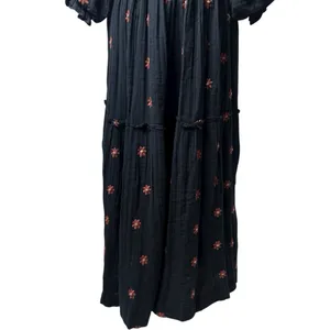 Free People Dahlia Embroidered Maxi Dress Puff‎ Sleeve Cottagecore Milk Maid M thumbnail 9
