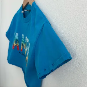 Tampa Florida Cropped Tee Blue thumbnail 5