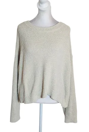 Double Zero Cream Fuzzy Cropped Sweater Size Small thumbnail 1