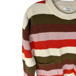 Madewell Patch Pocket Stripe Pullover‎ Sweater M thumbnail 6