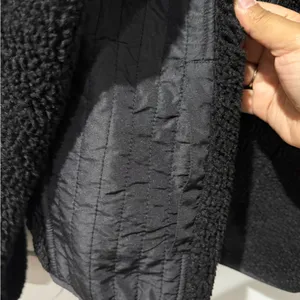 L-RL Ralph Lauren Active Womens Teddy Jacket‎ Medium Black Sherpa Fleece Zip thumbnail 5