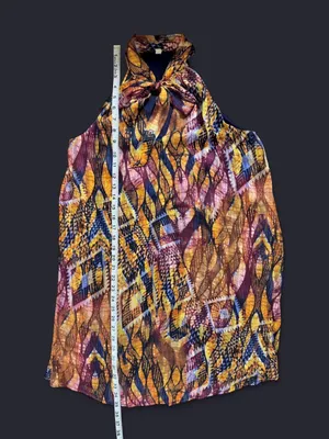Tyche Multicolor Halter Mini Dress Size Large thumbnail 4