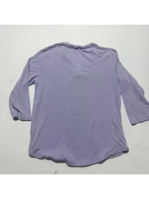 Orvis Women’s Small Heathered Lavender 3/4 Sleeve V-Neck Tunic Top thumbnail 5