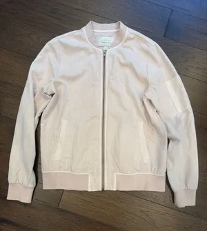 Hinge Light Pink Bomber Jacket Size Small - C69-054 thumbnail 1