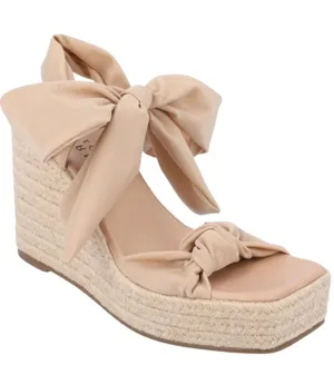 Journee Collection Surria Platform Wedge Sandals thumbnail 1