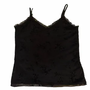 Brandy Melville Black Nicolette Lace Tank Top OS thumbnail 1