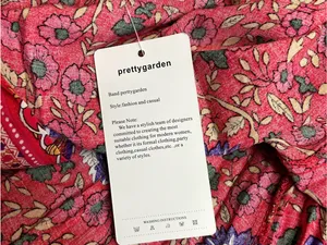 NWT PrettyGarden Large Red Floral Wrap Maxi Dress with Tie Waist thumbnail 9