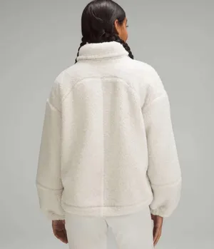 Lululemon Cinchable Fleece Zip-Up Sherpa Teddy Jacket Size 4 thumbnail 2
