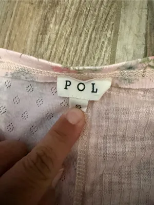 POL Baby Pink Contrast Floral Knit Top thumbnail 3