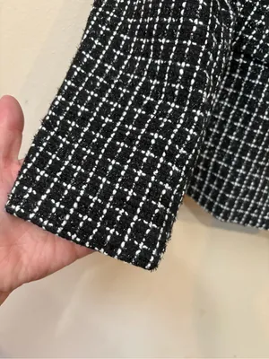 Andree by Unit NWT Black White Tweed Blazer S Dark Academia Office Siren thumbnail 5