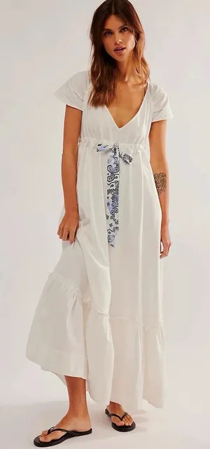 Free People Roucha Maxi Dress White thumbnail 1