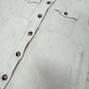 Madewell Waffleback Branner Shirt Jacket Shacket NC802 Faded Seagrass XL Neutral thumbnail 11