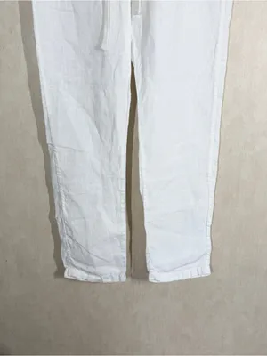 Standard James Perse Women’s 100% Linen Pants Drawstring Minimalist White 2/US 6 thumbnail 3
