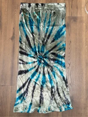 Free People Bali Serious Swagger Tie Dyed Velvet Midi‎ Skirt Pisces Combo Medium thumbnail 6