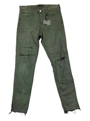 Vervet New Flying Monkey Army Green Distressed Jeans 28 thumbnail 1