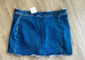 American Eagle High-Rise Denim Mini Skort – Size 16 – NWT thumbnail 1