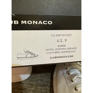 Club Monaco Jowenna White Low Top Sneaker Women's Size 9 Leather Classic! thumbnail 12