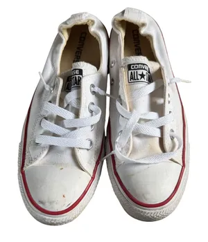 Converse Chuck Taylor All Star Shoreline White Canvas Slip On Womens 8‎ thumbnail 1
