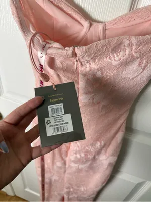House of CB Lucienne Pink Lace Maxi Dress XS thumbnail 8