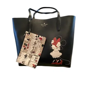 NWOT Kate Spade New York x Disney Reversible Minnie Mouse Large Tote w Wristlet thumbnail 2
