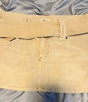 BDG Mini Corduroy Skirt in Beige thumbnail 1