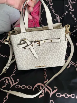 Michael Kors White Logo Purse thumbnail 7