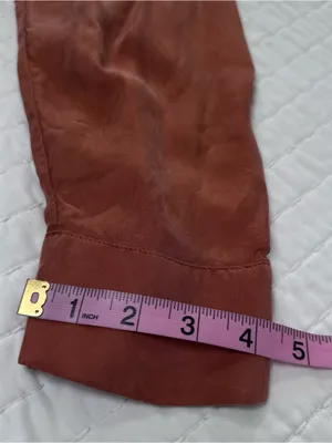 Lucy Paris Women’s S Burnt Orange Maggie Button-Down Shirt Oversized thumbnail 11