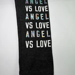 Victoria’s secret Women's Black and Grey Leggings - angel vs love thumbnail 2