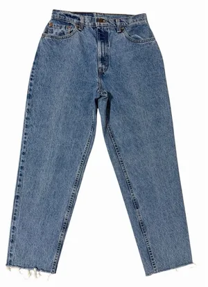 Levi's 551 Relaxed Fit Tapered Leg‎ Classic Blue Denim Jeans Women's Size 8 Med thumbnail 1