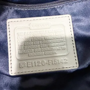 COACH E1120-F15142 Patent Leather Stitched C‎ Tote Shoulder Bag Grey thumbnail 6