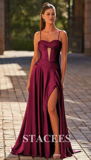 Stacees Prom Dress Red Size 4 thumbnail 1