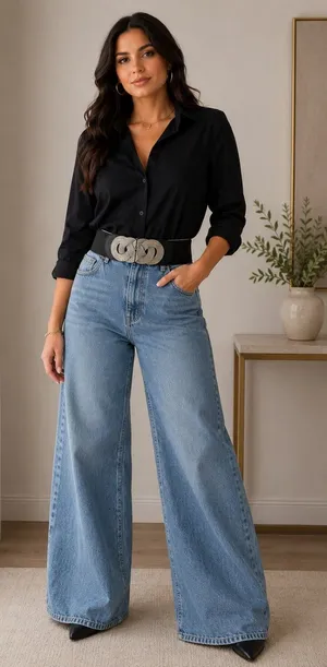 Black‎ Chic Retro-Style Pu Leather Elastic Corset Belt Versatile Waist Strap thumbnail 1