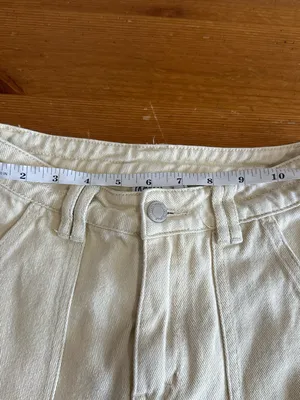 Princess Polly. Cargo jeans 100% Cotton Size 2 Cargo Utility Light yellow thumbnail 5