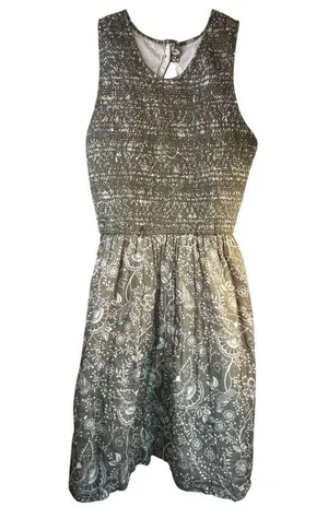 Abercrombie and Fitch Smocked Cotton Floral Dress - Size M thumbnail 2