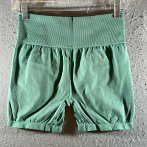 1288 | Gymshark Seamless High‎ Waisted Workout Athletic Shorts Green Womens S thumbnail 2