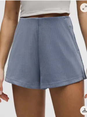 Lululemon Ribbed High Rise Softstreme Short 2” in Twilight Rose thumbnail 4
