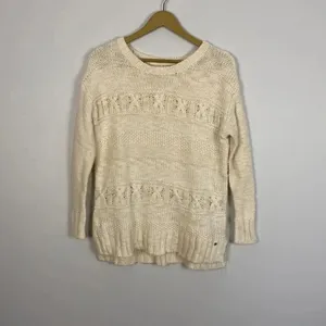 American Eagle Chunky Knit Wool Blend Fisherman Sweater thumbnail 3