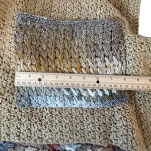 Handmade Crochet Poncho Shawl Wrap Multicolor Tassel Open Sleeve Boho‎ OS thumbnail 7