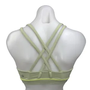 Lululemon Energy Women's Green Sleeveless Strappy Workout Sports Bra Tank Top 6 thumbnail 2