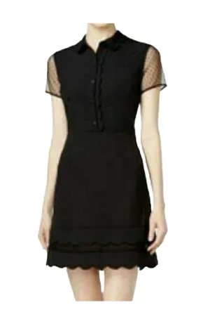 Maison Jules xl black scallop dress lbd thumbnail 1