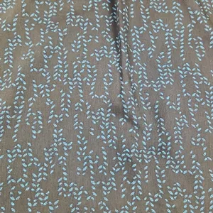Prologue -605 mock neck 3/4‎ balloon sleeves blouse black and teal Large thumbnail 5