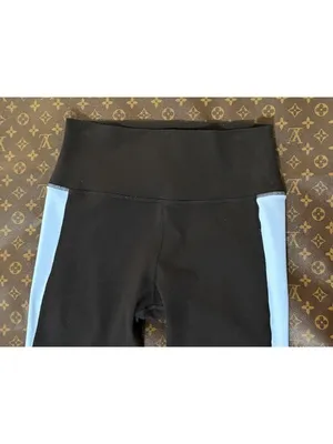 Alo Yoga Elevate Leggings Black/UV Blue High Rise 28" Activewear S thumbnail 3