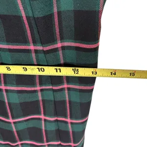 Urban Outfitters Green Pink Plaid Bodycon Mini Dress XS Spaghetti Strap 90s Y2K thumbnail 6