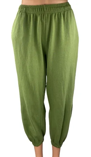 WeWoreWhat Women's Green High Waisted Cropped Tapered Jogger Sweat Pants Size S thumbnail 1